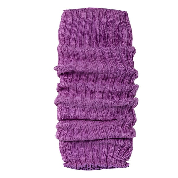 TELOLY Leg Warmers for Women Plus Size Solid Color Foot Warmers Party Thick Leg Warmers Colored Fluorescent Wool Knitted Socks