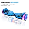 thumbnail image 4 of Plating Dazzle Hoverboard with Bluetooth Two-Wheel Self Balancing Scooter LED Lights Hoverboard for Kids Purple, 4 of 5
