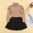 thumbnail image 5 of Douhoow Toddler Girl 2Pcs Autumn Clothes,Turtleneck Sweater Pleated Skirt 1-6T, 5 of 9