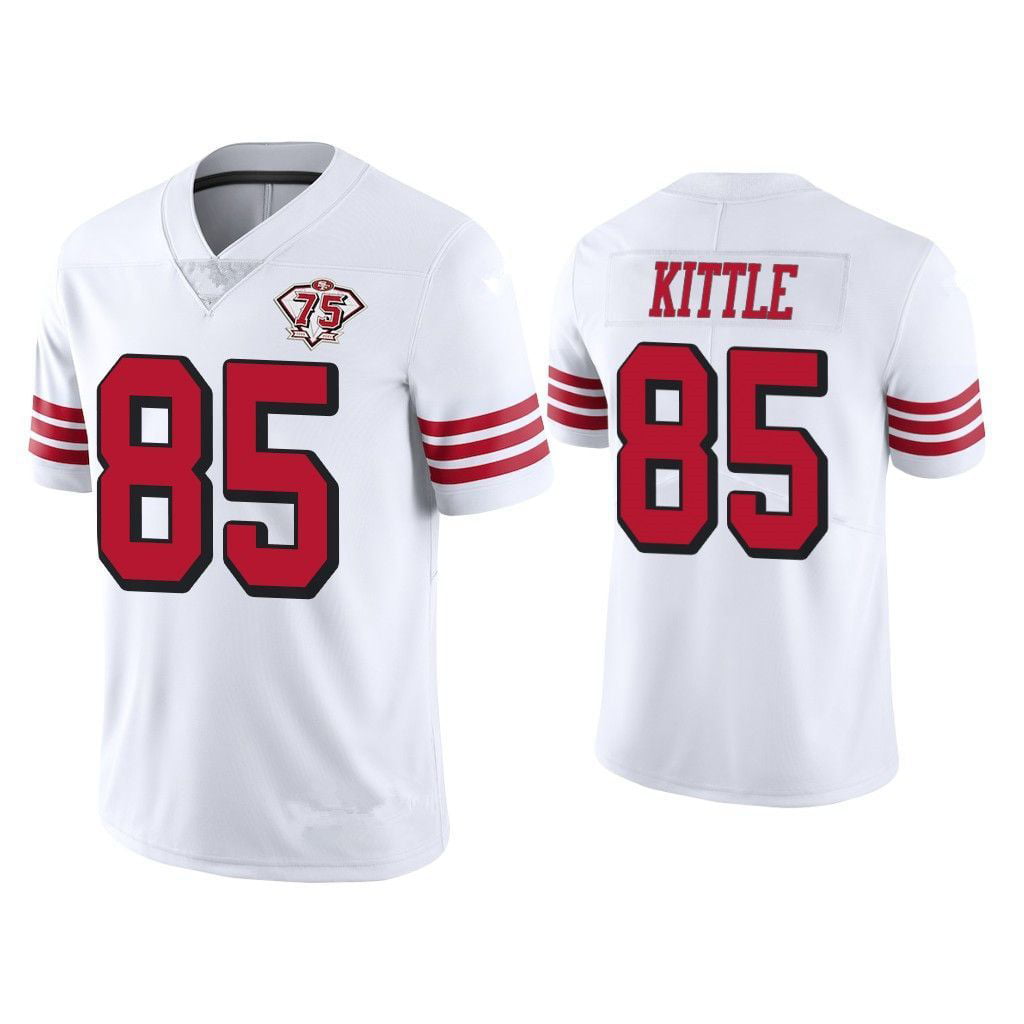 Nike Men's George Kittle White San Francisco 49ers 75th Anniversary 2nd Alternate Vapor Limited Jersey - White