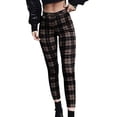 thumbnail image 1 of Leggings de mujer Pantalones de entrenamiento de cintura alta Pantalones de jogging Deportes casuales Medias activas Pantalones a cuadros, 1 of 5