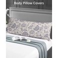thumbnail image 5 of Purple Fruit Body Pillow Covers, Country Retro Floral Botanical Plant Soft Bed Throw Pillowcases Breathable Cooling Long Lumbar Body Pillow Sham Cover for Bed Sofa 20''x54'', 5 of 7