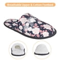 thumbnail image 3 of KLL Leaves Flower Slippers for Women Men House Slip on Indoor Outdoor Bedroom Furry Fleece Lined Ladies Comfy Anti-Skid Rubber Hard Sole-Large, 3 of 8