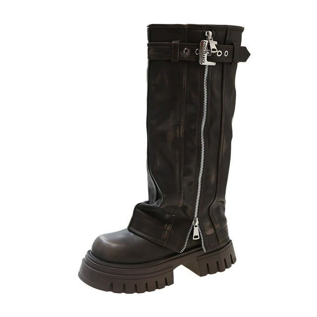 Women's Western Short Tube Boots Eye Catching, Solid Color, Thick Soled, Comfortable, Fall/Winter