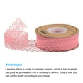 thumbnail image 3 of Unique Bargains 1.2 Inch Wide 25 Yard Lace Ribbon Floral Pattern Dark Pink Lace Trim Ribbon for Gift Wrapping, Wedding Decor, 3 of 5