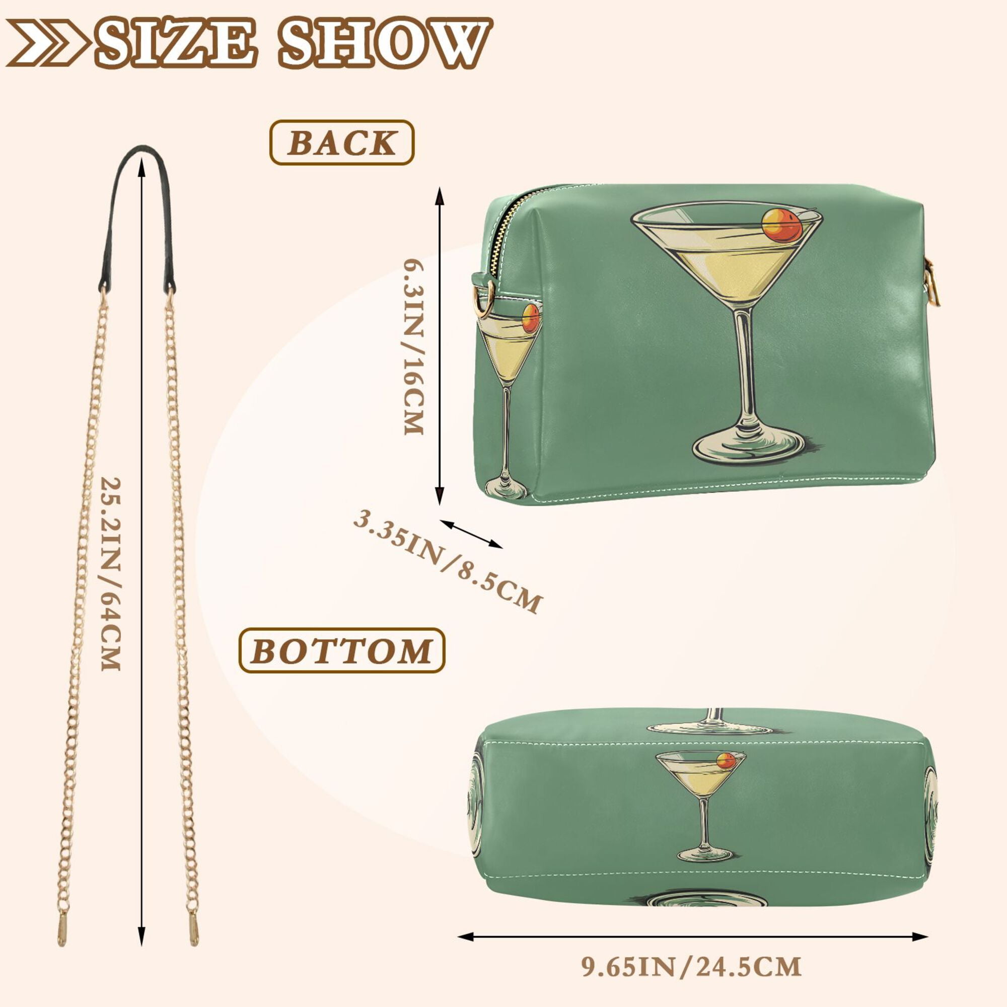 FORMRS Women Crossbody Purse with Chain Strap Vegan Leather Shoulder Handbag, Lemon Glass
