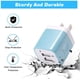 thumbnail image 3 of X-EDITION Cargador de pared USB, paquete de 4 2.1A de doble puerto USB enchufe de pared adaptador de corriente bloque de carga cargador caja cubo compatible con iPhone 13 12 11 Pro Max Mini XS XR X 8, 3 of 3