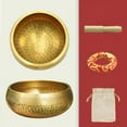 thumbnail image 2 of Singing Bowl under $5! Xqxayjr Tibetan Singing Bowl Set with Cushion & Mallet, Handcrafted Sound Bowl for Yoga, Meditation, Chakra Healing, Stress Relief, Mindfulness Practice, 2 of 7