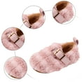 thumbnail image 6 of Cute Plush Baby Walking Shoes for Boys Girls Non Slip Rubber Soles Fleece Lined Wide Width Toddler Casual Shoes with Buckle Strap Pink Size 4.7 Infant, 6 of 7