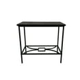 thumbnail image 3 of Murten Modern Accent Side Sofa Table, Black Metal Frame & Wooden Top, 3 of 7