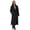 Black, variant on Women's Plus Size Long Shawl Collar Wool Blend Coat