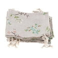 thumbnail image 2 of Paquete de 12 s bolsas de arpillera rústicas con cordón bolsa de almacenamiento para fiestas navideñas, cumpleaños, bodas, regalos, yute, joyas, Ramita Macarena Bolsa de arpillera con cordón, 2 of 8