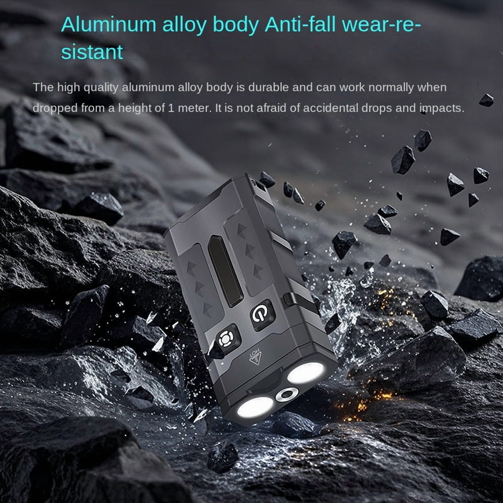 Mini Flashlight Tactical Flashlight Laser Pointer - RGB Outdoor LED Portable Multifunctional EDC Keychain Light, Long Battery Life & Waterproof
