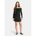 thumbnail image 2 of No Boundaries Off-The-Shoulder Mini Dress with Long Sleeves, Women's, 2 of 5