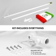 thumbnail image 2 of G128 Combo Pack: 6 Ft Twist Free Aluminum Spinning Flagpole (White) & Equatorial Guinea Flag | 3x5 Ft | LiteWeave Pro Series Printed 150D Polyester | Pole with Flag Included, 2 of 9