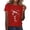 Red, variant on Women Christmas Graphic Shirt Fashion Casual Tops Short Sleeve Crew Neck Tee T Shirt Christmas Print Loose Top,Hot Pink,S