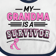 thumbnail image 4 of Inktastic My Grandma is a Survivor Breast Cancer Awareness Boys or Girls Baby Bib, 4 of 4