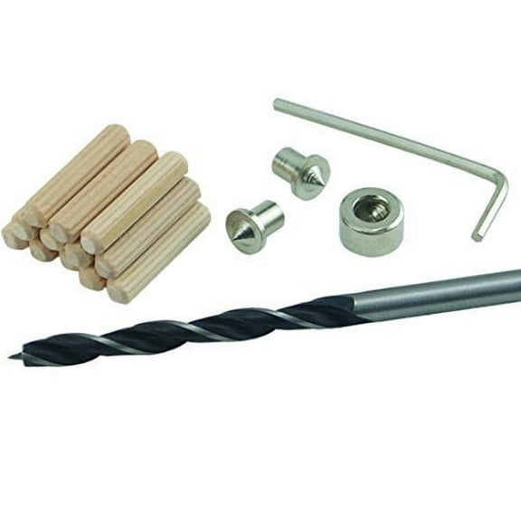 General Tools Dowel Accessory Kit - 3/8 In. Dowel Pins, Drill Bit, Center Points - 40 Pc.