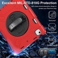 thumbnail image 2 of Case for iPad Air 13 Inch Case M3 2025 M2 2024, Rugged iPad Pro 12.9 6th/5th/4th/3rd Generation Case with Screen Protector/Kickstand/Handle Grip/Shoulder Strap/Pencil Holder, 2 of 7