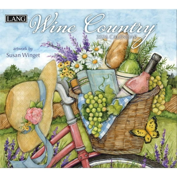 Lang Companies, Wine Country 2026 Wall Calendar by Susan Winget, 13.4'' X 12'', 12-Month Calendar with Stapled Binding