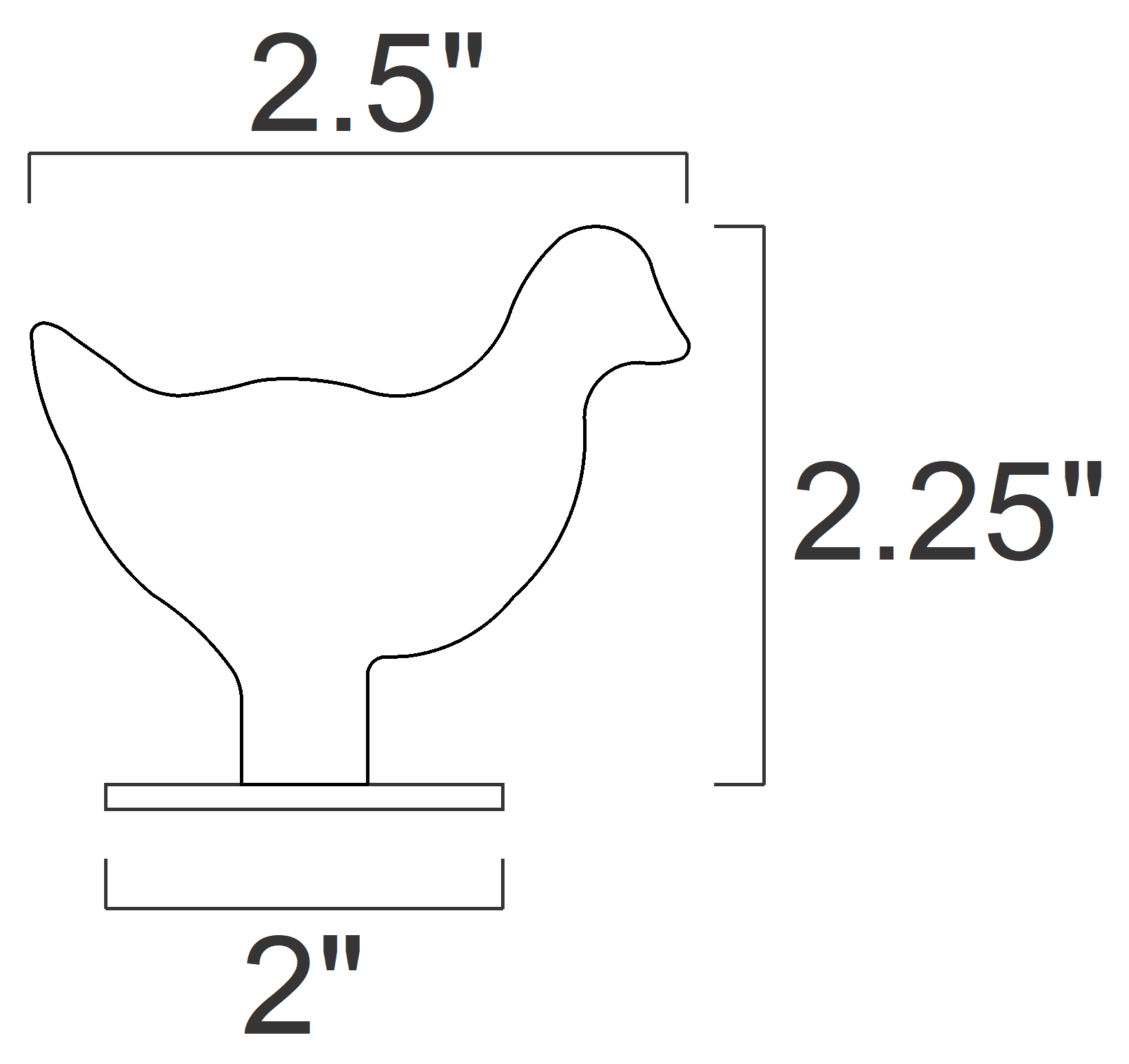 Magnum Target 1/5sc. NRA/IHMSA Metallic Silhouette Targets - 4pc. Small Bore Rifle Knock-overs - Unpainted - 4NP