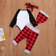 thumbnail image 3 of WSEVYPO Christmas 4Pcs Outfit Set Baby Girls Boys My First Christmas Rompers, 3 of 6