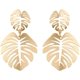 thumbnail image 1 of Pendientes colgantes de hoja de palma verde dorada con hojas de monstera tropical para mujeres y niñas, joyería bohemia., 1 of 5