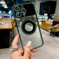 thumbnail image 4 of for iPhone 14 Pro Max Case Clear Magnetic [ Compatible with MagSafe ], Full Camera Protection Slim Thin Soft Plating Back Cover for iPhone 14 Pro Max Phone Case for Women Men - Green, 4 of 10