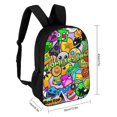 thumbnail image 2 of Geometry Dash 17 Inch Backpack Durable Rucksack Multi-Functional Daypack Knapsack, 2 of 8