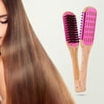 thumbnail image 4 of Cepillo para el cabello, peine, alisador, desenredador, forma roja Colcomx Peine de pelo de doble cara., 4 of 8