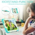 thumbnail image 3 of Decase Heavy Duty Tablet Case for Samsung Galaxy Tab A7 Lite 8.7 inch 2021 Model (SM-T220/T225/T227),Hybrid Shockproof Drop Proof Cover With Shoulder Strap &  Kickstand,Colorful Mint, 3 of 7