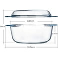 thumbnail image 2 of Round Glass Casserole Dish Set, Casseroles Cookware with Glass Lid, Casserole Dish With Lid(Set of 3-0.65L+1L+1.4L), 2 of 14