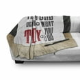 thumbnail image 3 of Saying Soft Flannel Fleece Throw Blanket, Wise Words Grungy Motif the Future Depend on What You Do Today, Cozy Plush for Indoor and Outdoor Use, 50" x 60", Charcoal Grey Sand Brown, by Ambesonne, 3 of 6