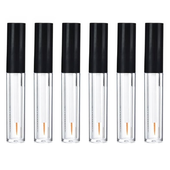 6 unidades de 0.2 fl oz de plástico vacío transparente para delineador de ojos, frasco de embalaje, frascos para extensión de pestañas, soporte de almacenamiento de líquido, contenedor de pestañas, tu