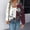 #37-Wine, variant on Womens Autumn Winter Coats Jackets Casual Long Sleeve Zippered Hoodless Waffle Texture Print Pocket Fashion Casual Outerwear