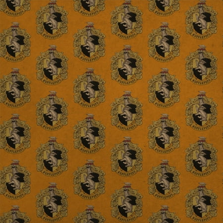 Harry Potter Hufflepuff Painted Crest Premium Kraft Roll Gift Wrap Wrapping Paper