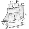 thumbnail image 5 of Nautical Home Decor Metal Sailboat Centerpiece Ship Decor Desktop Decoration, 5 of 9