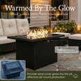 thumbnail image 4 of LayinSun 7 Pieces Patio Outdoor Conversation Set, Wicker Furniture Set with Swivel Chairs and Fire Pit Table 7-Seat, 4 of 9