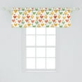 thumbnail image 2 of Ambesonne Valentine Valance Pack of 2, Irregular Hatched Hearts, 54"X18", Marigold Pistachio Green, 2 of 4