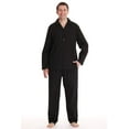thumbnail image 2 of #FollowMe Mens Plaid Flannel Pajama Set  Stylish & Cozy Winter Sleepwear (Black, XX-Large), 2 of 4