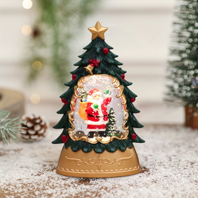 Decoración Navideña, Luces de Viento, Árbol de Navidad Brillante, Papá Noel para Niños, Decoraciones, Luces de Noche, 70 Ml