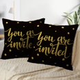 thumbnail image 4 of LALILO Throw Pillow Covers You Gold Glittering Lettering With Polka Dots Cushion Cover 18" x 18", 2 Pack, 4 of 6