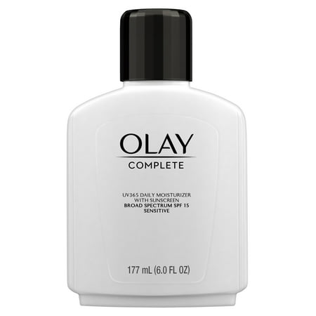 Olay Complete Lotion Moisturizer with SPF 15 Sensitive, 6.0 (Best Face Moisturizer With Spf For Sensitive Skin)