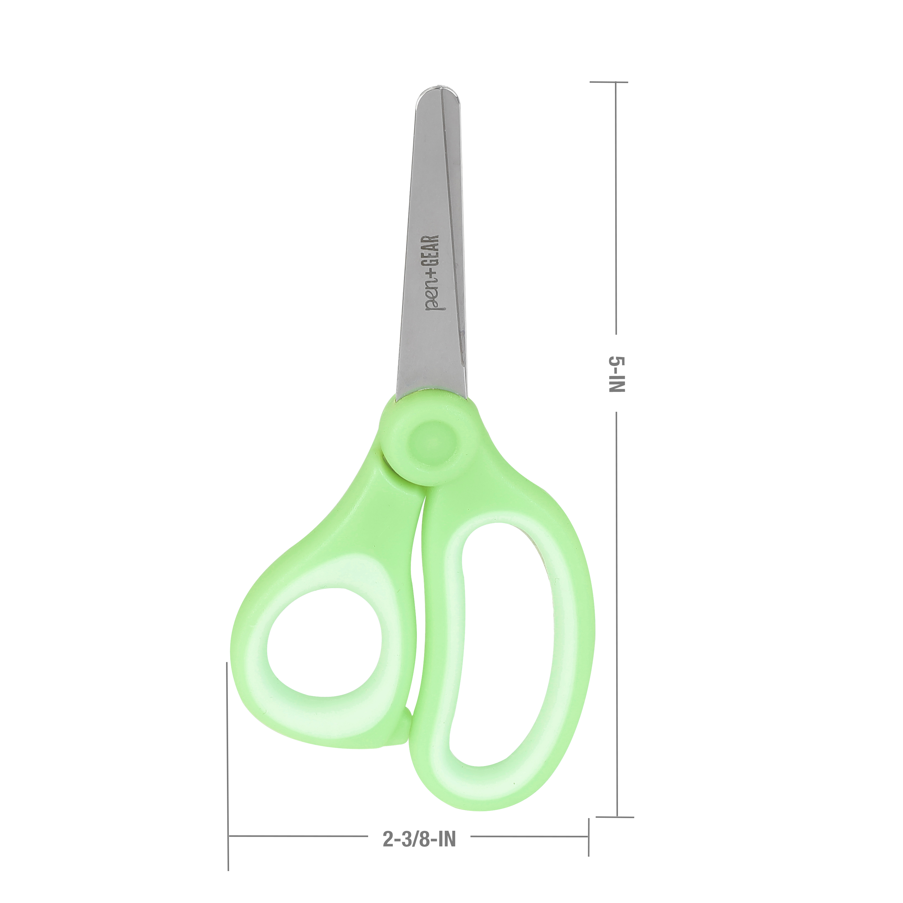(paquete de 6) Tijeras para niños Pen+Gear de 5 pulgadas con punta roma, paquete de 2, azul y verde, de 4 años en adelante 5