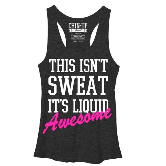 Women's CHIN UP Awesome Racerback Tank Top Black Heather Small