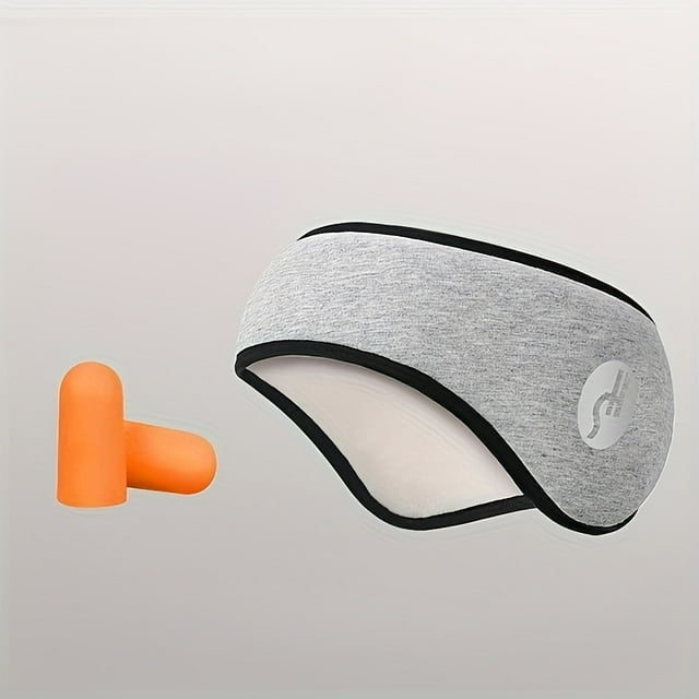 HLONK Masque de Sommeil Réduction de Bruit Réglable avec Cache-Oreilles Masque Oculaire Confortable Outils de Amélioration du Sommeil Matériaux Insonorisants Matériaux Doux Adaptés aux Dormeurs Légers Good Holida
