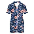 thumbnail image 4 of GERsome Womens Pajamas 2 Piece Lounge Set Pjs Button Down Top and Shorts Matching Sets Summer Soft Loungewear S-XXL, 4 of 5