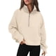 thumbnail image 2 of Sudaderas para mujer, para uso informal, con media cremallera, cuello alto abierto, chándales, ropa deportiva para yoga, abrigos de polar cálidos, prendas de punto, prendas de vestir exteriores, 2 of 5