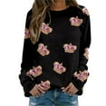 thumbnail image 1 of WEAIXIMIUNG Robe Chandail Midi Femmes Décontractée à Manches Longues T-Shirts Graphiques Col Rond Chandails à Enfiler Hauts pour Femmes, 1 of 5