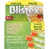 Blistex Orange Mango Blast Lip Balm, 3 Pack